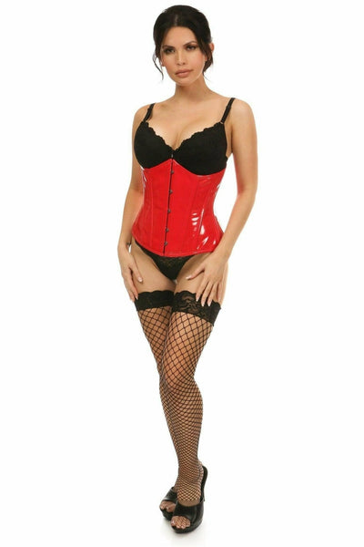 Sexy Red Patent Underbust Corset